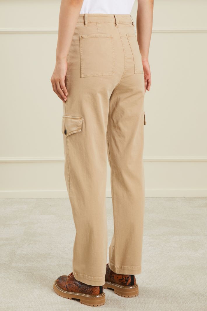 Pantaloni cargo in drill - SABBIA - Fashion Market - 4