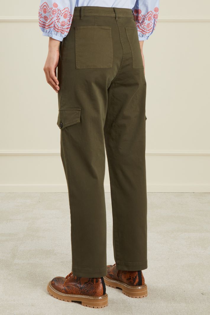 Pantaloni cargo in drill - KAKI - Fashion Market - 4