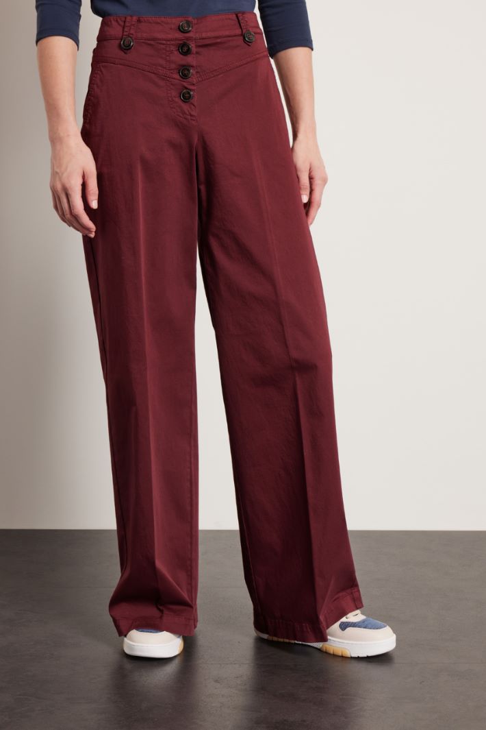 Pantaloni con bottoni a vista Fashion Market - 2