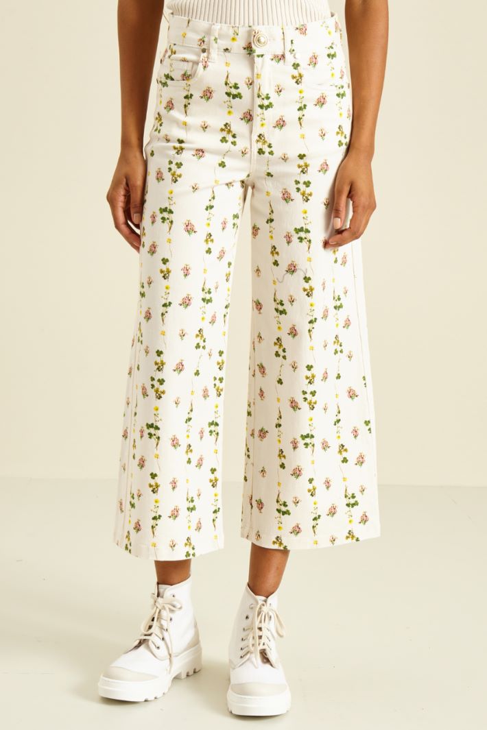 Pantaloni cropped - PANNA VERDE - Fashion Market - 2