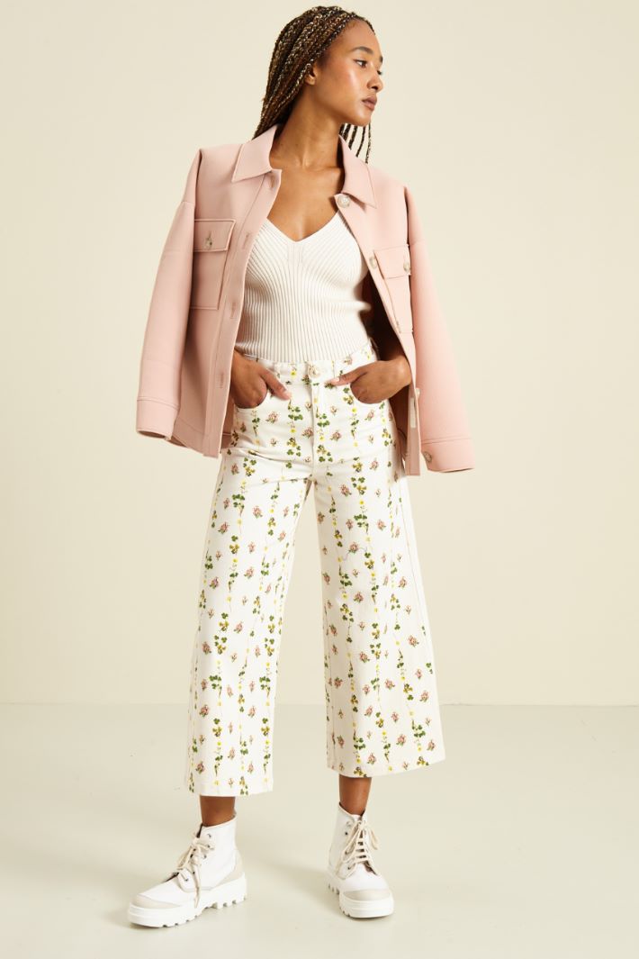 Pantaloni cropped - PANNA VERDE - Fashion Market