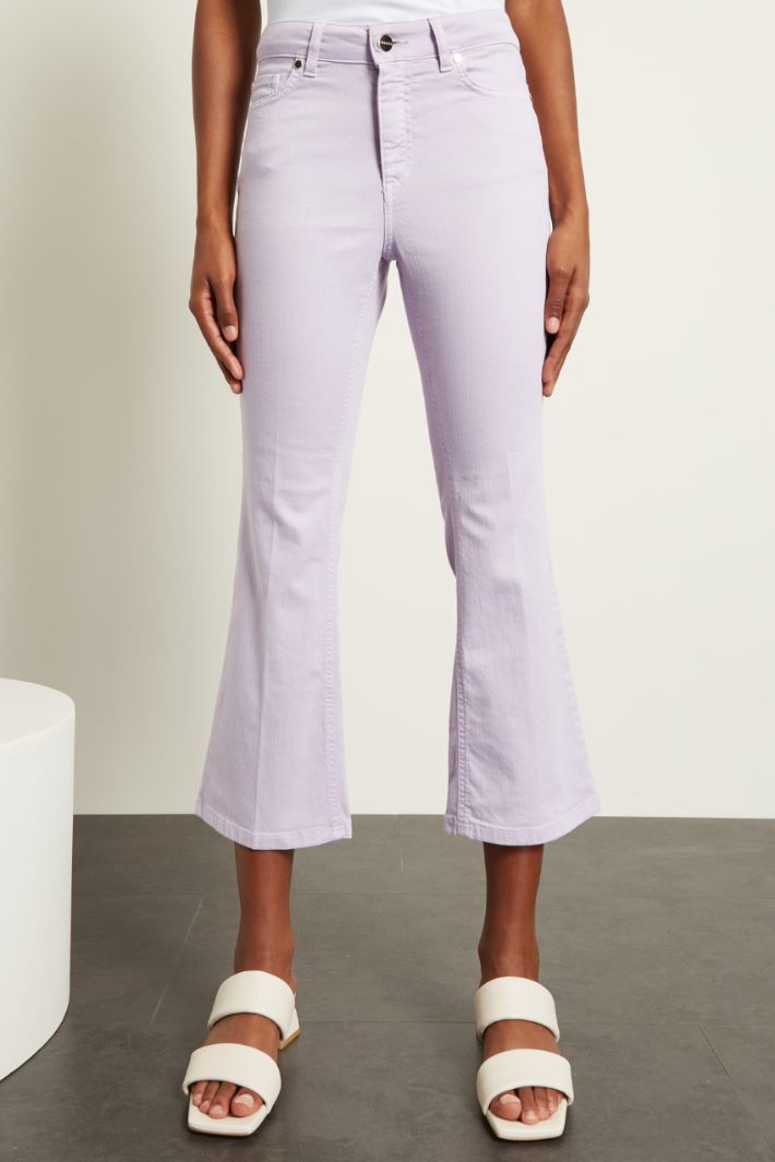 Pantaloni flare cropped - GLICINE - Fashion Market - 2