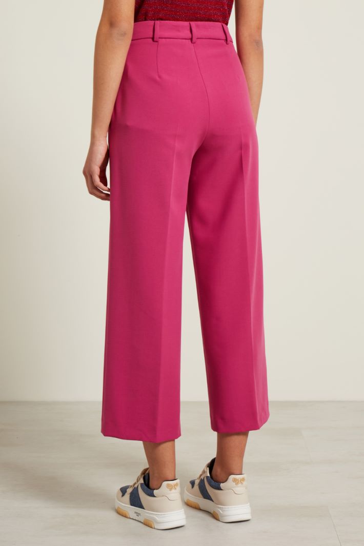 Pantaloni cropped flare - FUCSIA - Fashion Market - 4