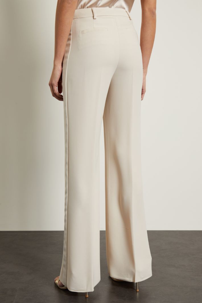 Pantaloni in enver satin - ECRU - Fashion Market - 4
