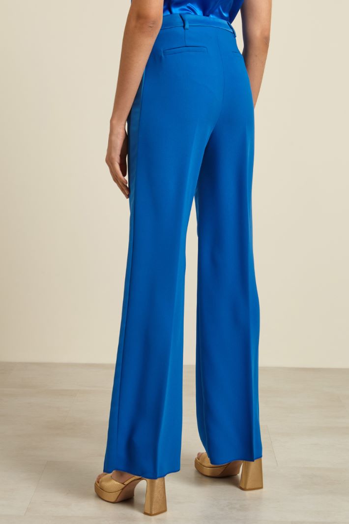 Pantaloni in enver satin - BLU ELETTRICO - Fashion Market - 4