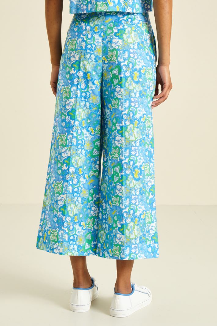 Pantaloni cropped - CIANO VERDE PRATO - Fashion Market - 4