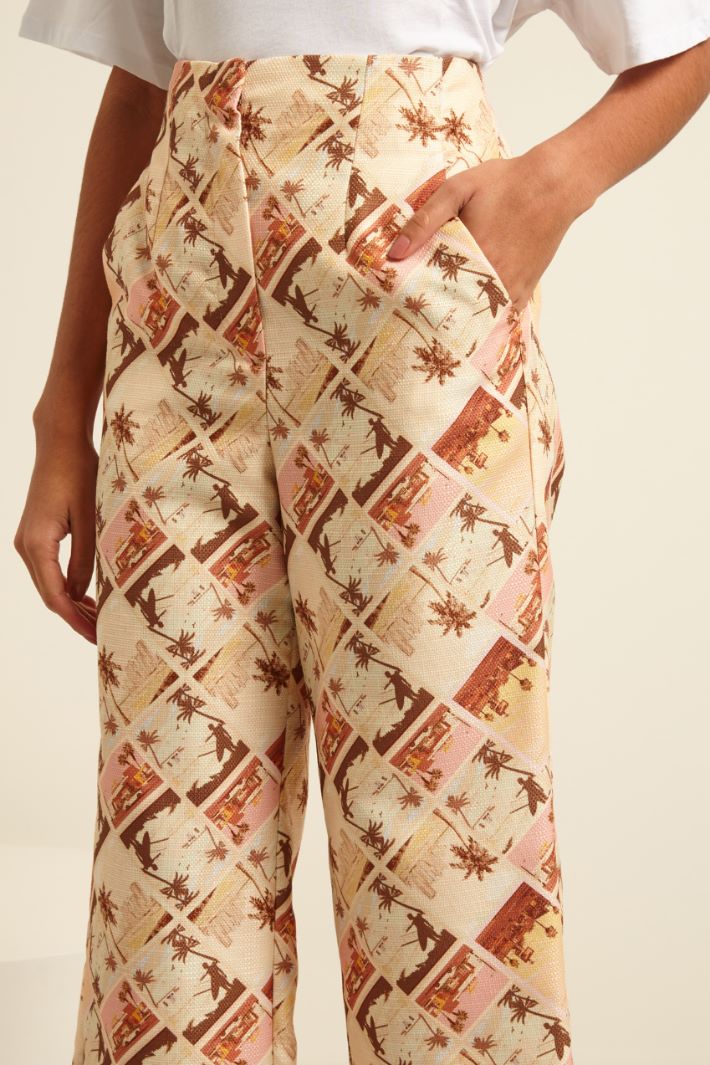 Pantaloni a vita alta Fashion Market - 3