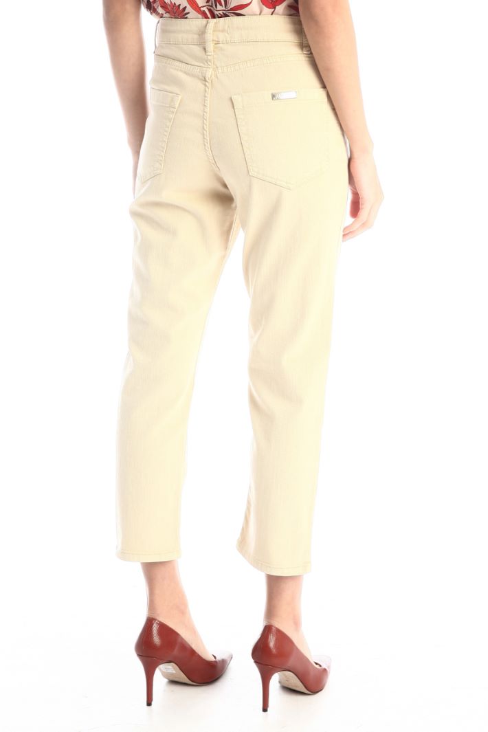 Pantaloni slim in bull - AVORIO - Fashion Market - 4