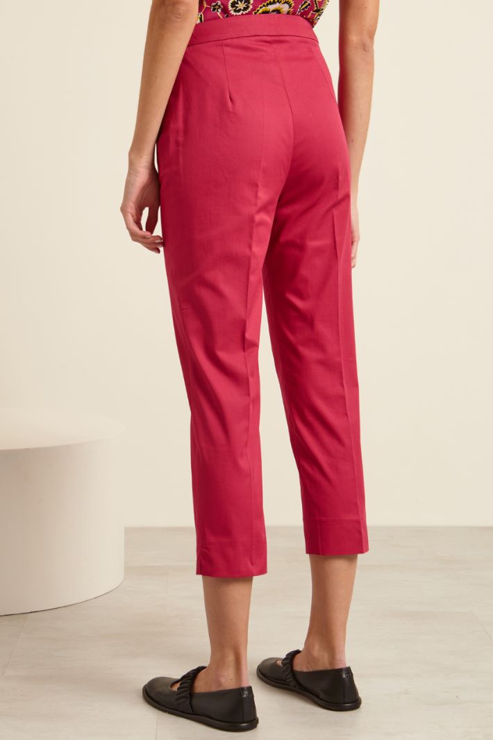 Pantaloni capri in gabardina Fashion Market - 4
