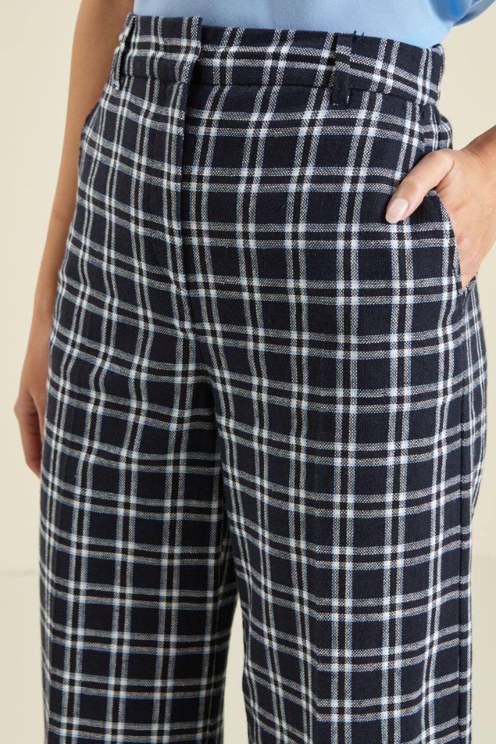 Pantaloni in tela di lino Fashion Market - 3