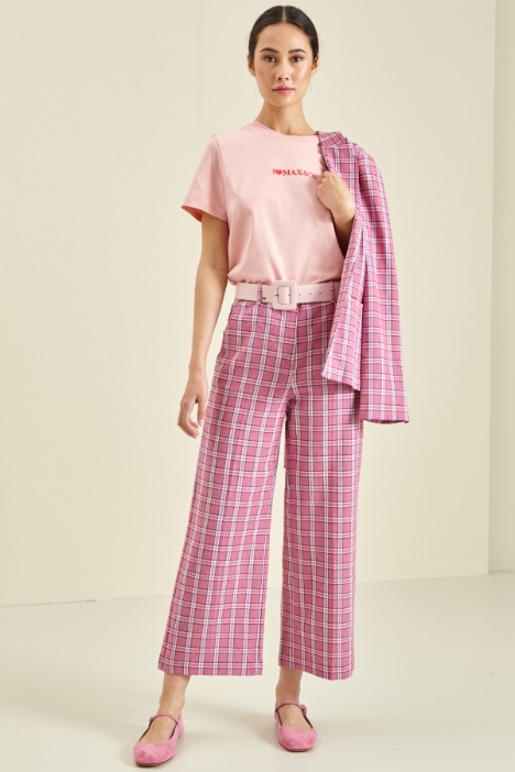 Pantaloni in tela di lino Fashion Market