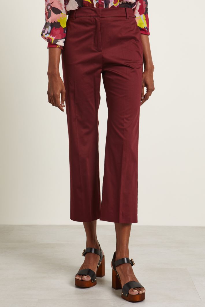 Pantaloni in raso di cotone Fashion Market - 2