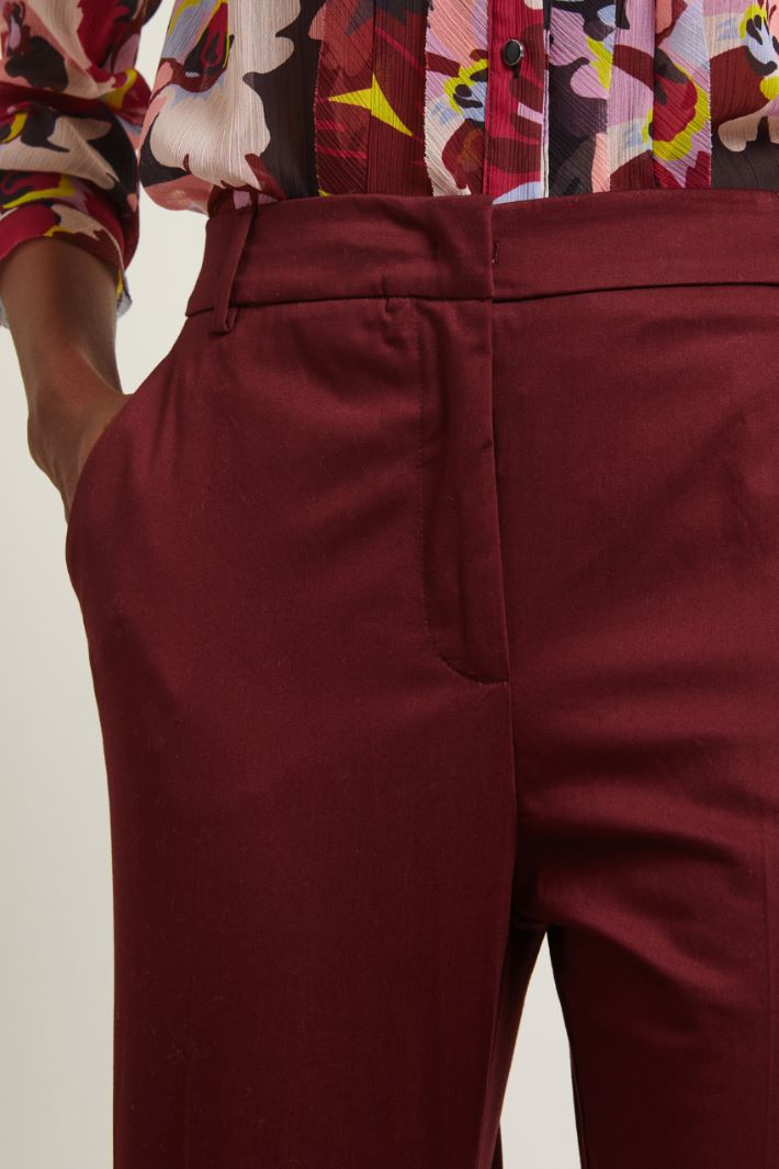Pantaloni in raso di cotone Fashion Market - 3