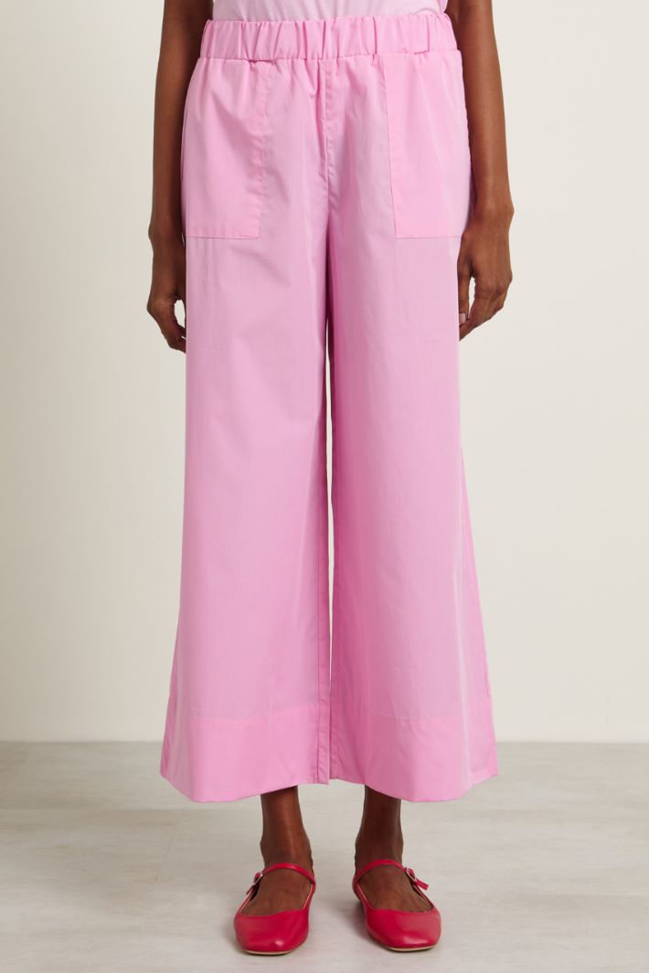 Pantaloni con elastico in vita - ROSA - Fashion Market - 2