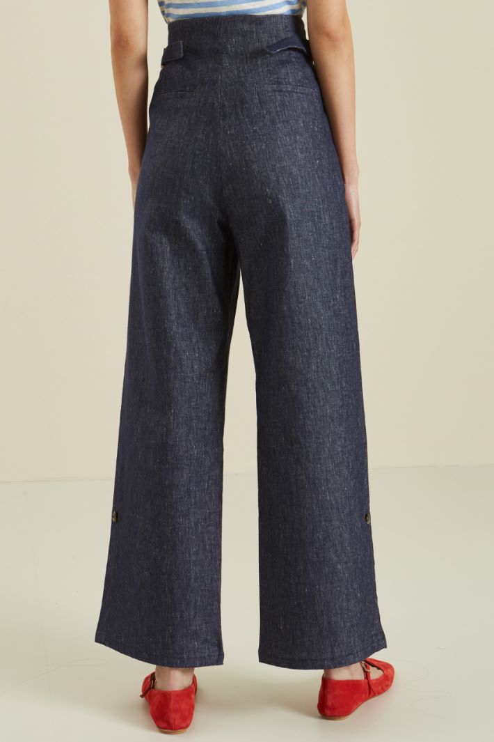 Jeans a gamba larga - BLU DENIM - Fashion Market - 4