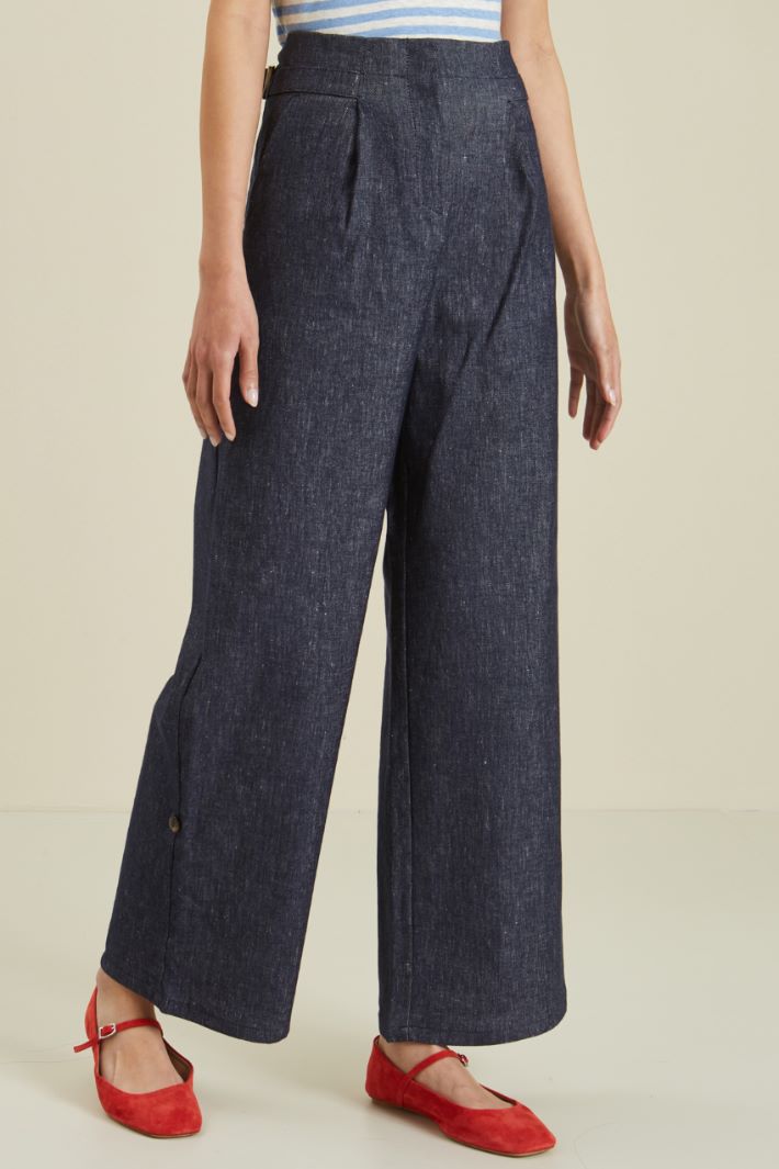 Jeans a gamba larga - BLU DENIM - Fashion Market - 2