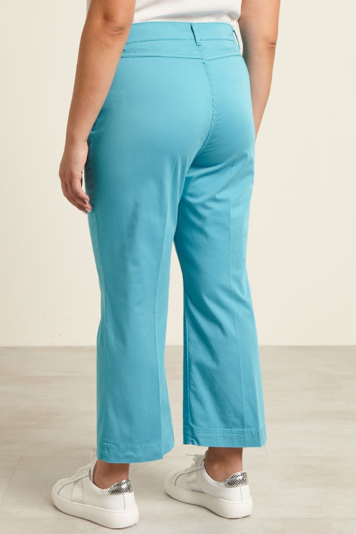 Pantaloni a trombetta in raso Fashion Market - 4