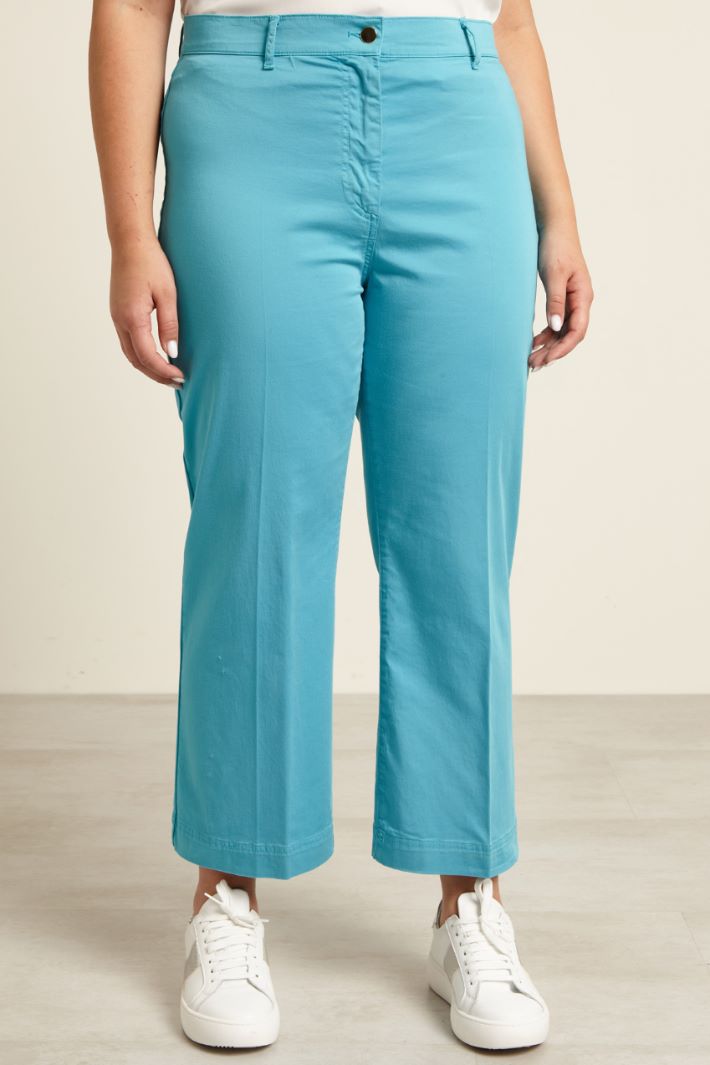 Pantaloni a trombetta in raso Fashion Market - 2
