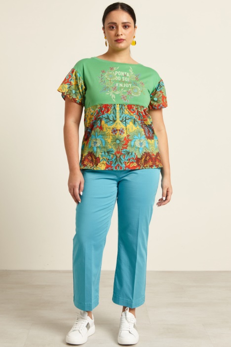 Pantaloni a trombetta in raso Fashion Market