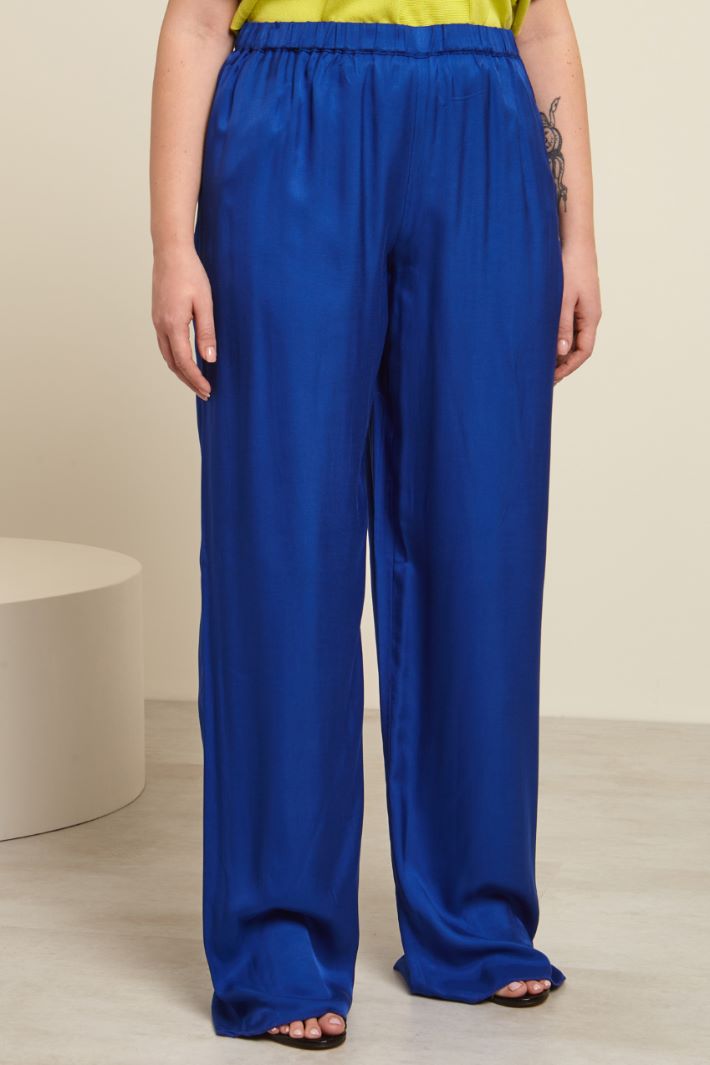 Pantaloni fluidi in twill  Fashion Market - 2