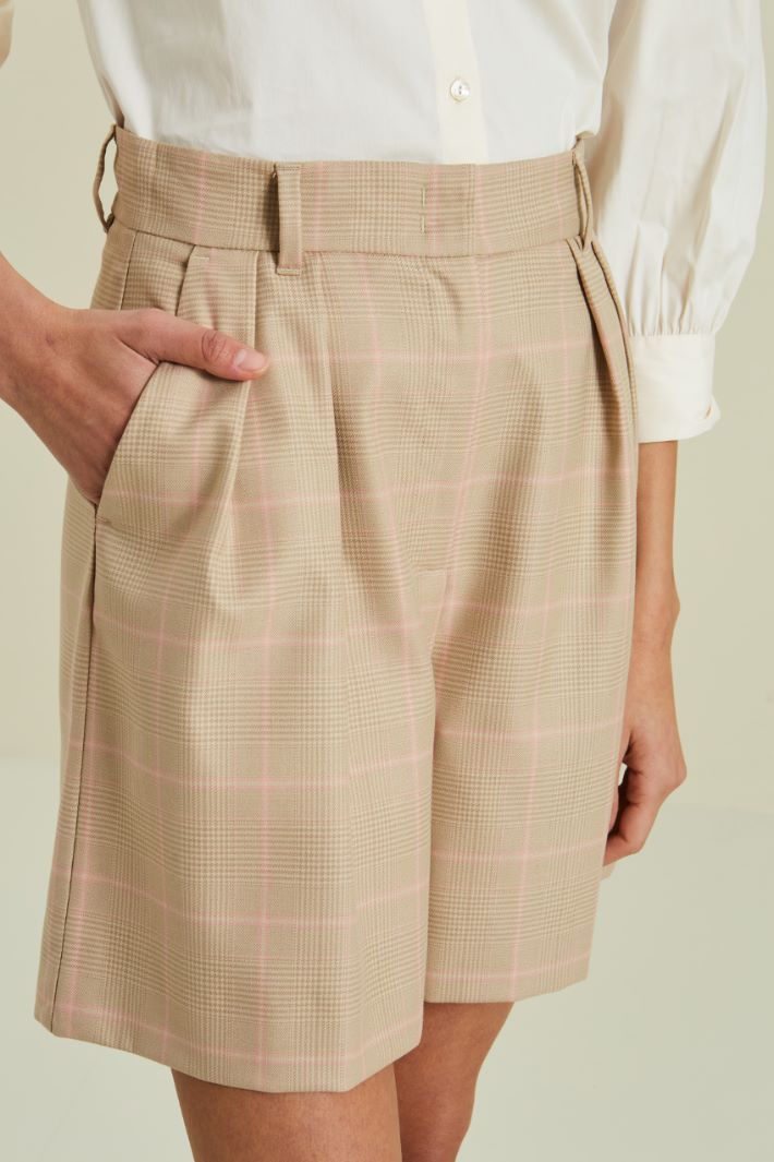 Shorts con cintura - BEIGE - Fashion Market - 3