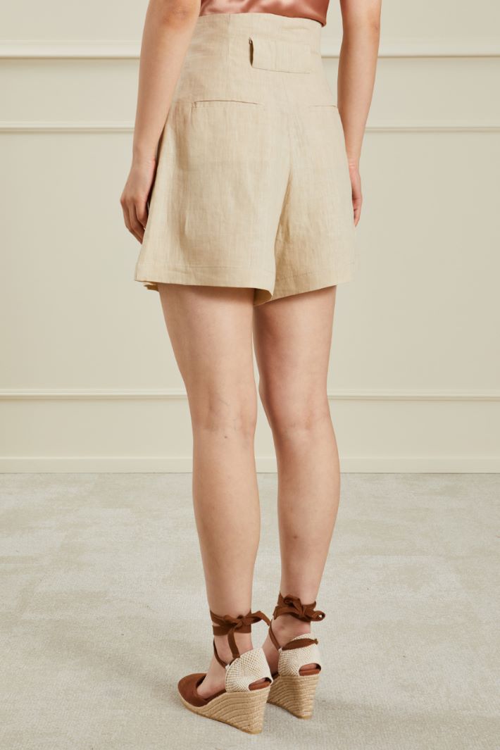 Shorts in lino - SABBIA - Fashion Market - 4