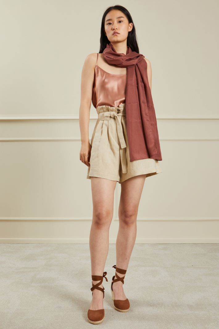 Shorts in lino - SABBIA - Fashion Market
