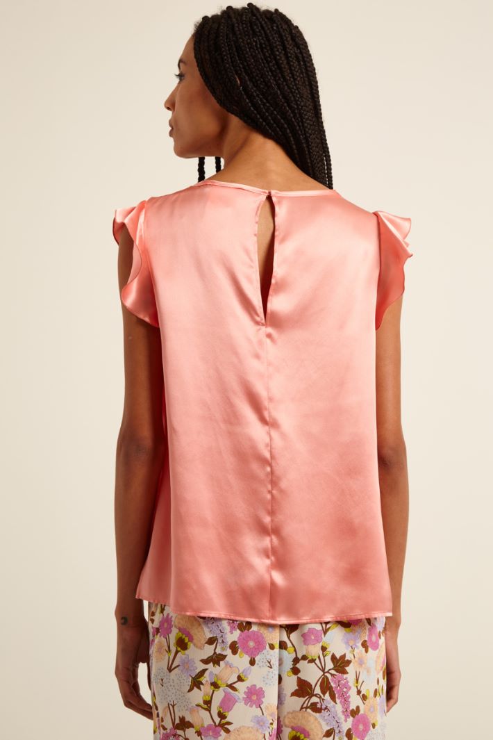 Blusa in raso con spacchi Fashion Market - 4