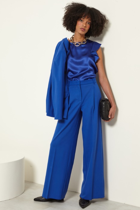 Blusa in raso con spacchi Fashion Market