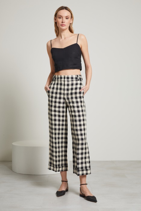 Top aderente in puro lino Fashion Market