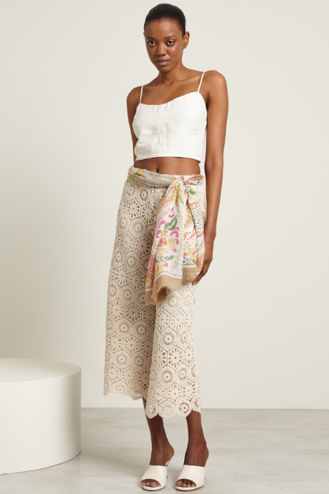 Top aderente in puro lino Fashion Market