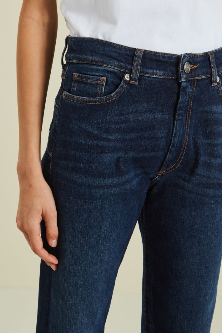 Jeans in cotone stretch - BLU SCURO - Fashion Market - 3