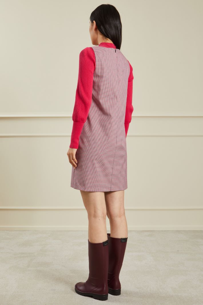 Abito in principe di galles - FUCSIA NERO - Fashion Market - 4