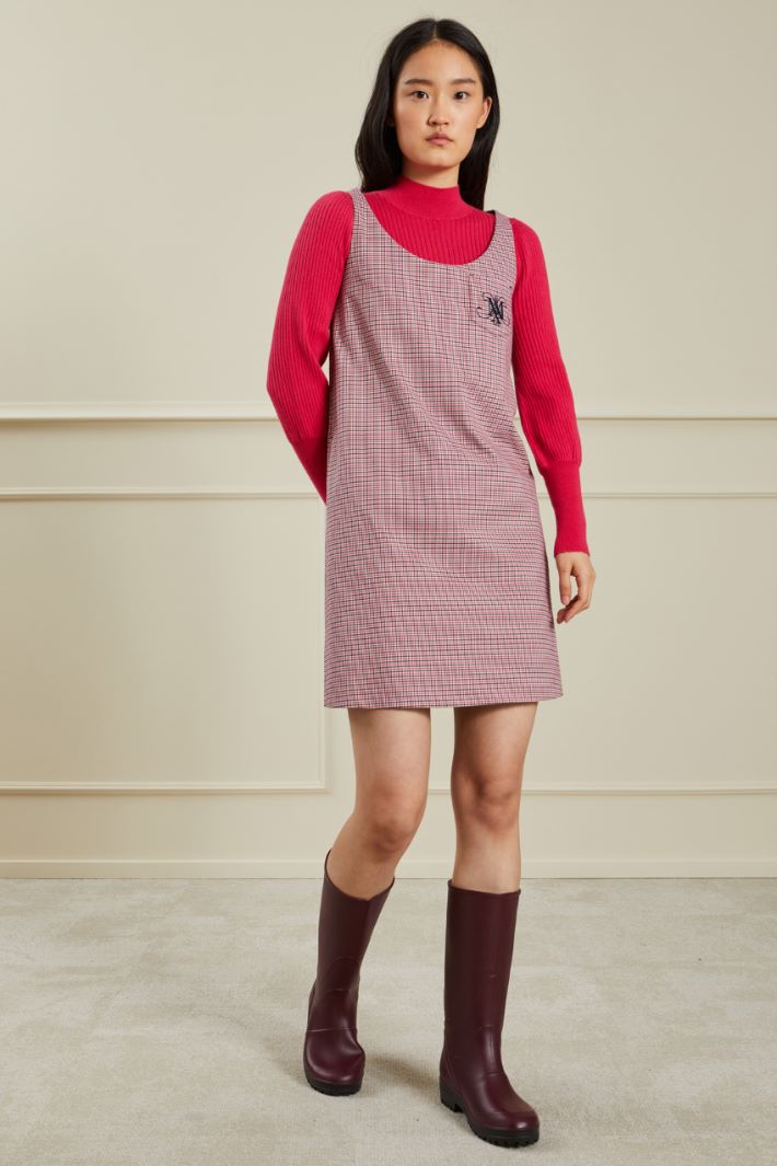 Abito in principe di galles - FUCSIA NERO - Fashion Market - 2