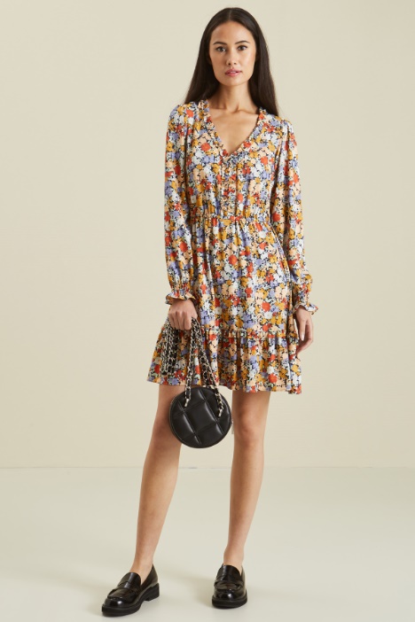 Abito in georgette con rouches Fashion Market