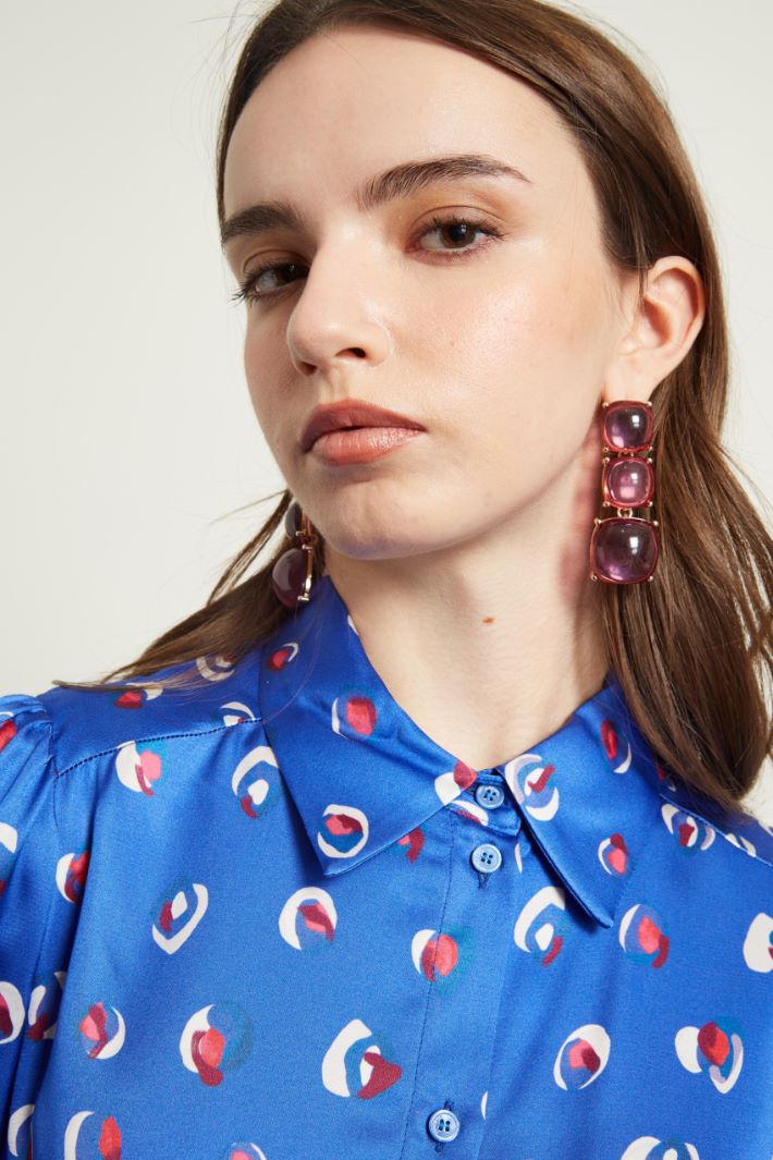 Chemisier con spacchi laterali - BLUETTE ROSSO BIANCO - Fashion Market - 4