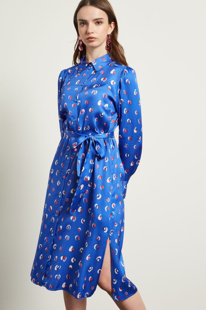 Chemisier con spacchi laterali - BLUETTE ROSSO BIANCO - Fashion Market