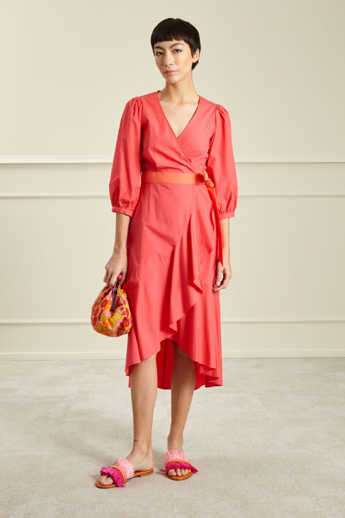 Abito a portafoglio - FRAGOLA ARANCIO - Fashion Market