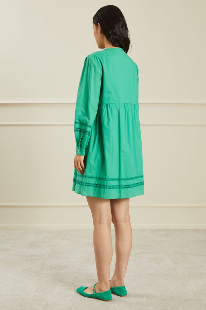 Abito in mussola di cotone - VERDE - Fashion Market - 4