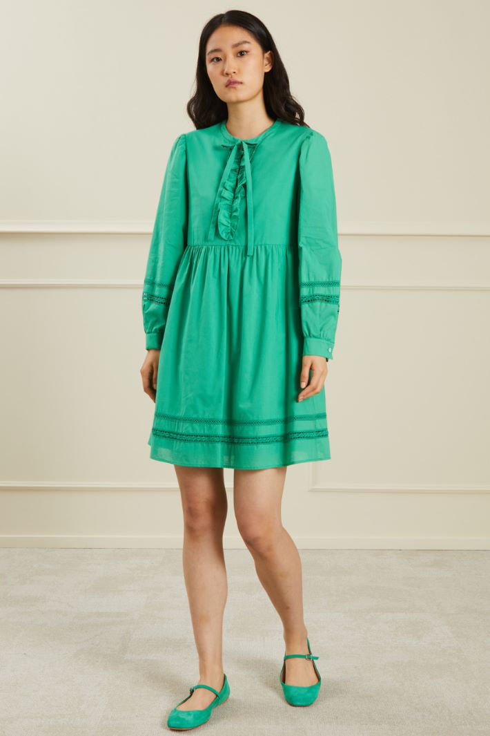 Abito in mussola di cotone - VERDE - Fashion Market - 2