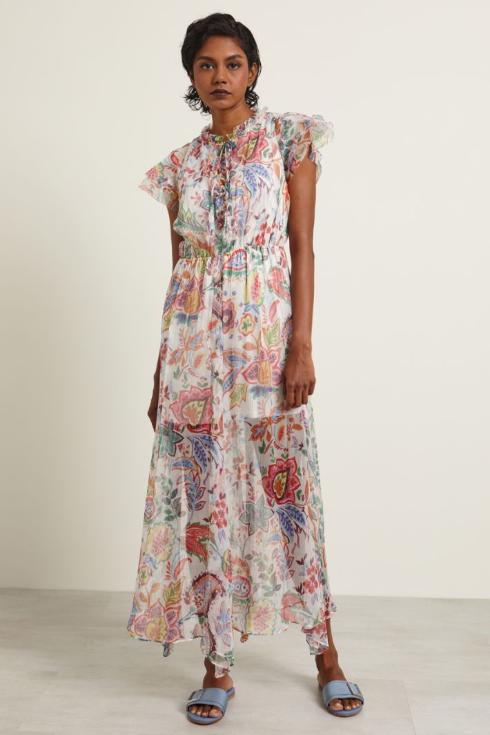 Abito in chiffon di seta lamé Fashion Market - 2