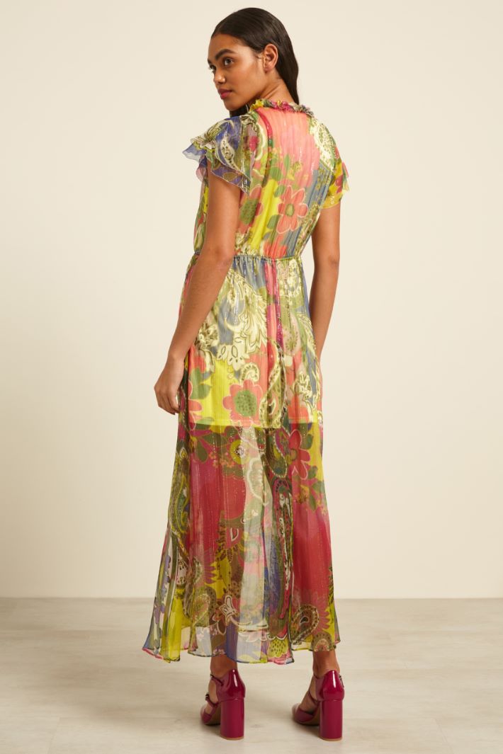 Abito in chiffon di seta lamé Fashion Market - 4