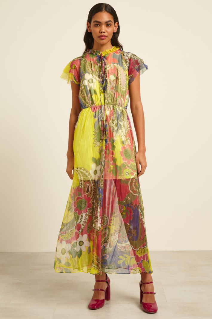 Abito in chiffon di seta lamé Fashion Market - 2