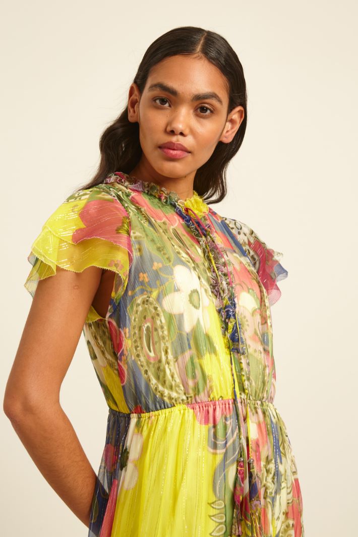 Abito in chiffon di seta lamé Fashion Market - 3