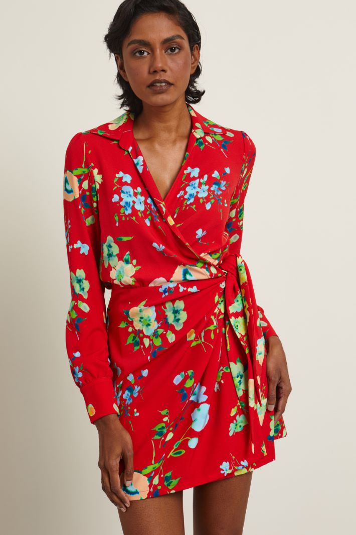 Abito a portafoglio - ROSSO LIME BLU - Fashion Market - 2