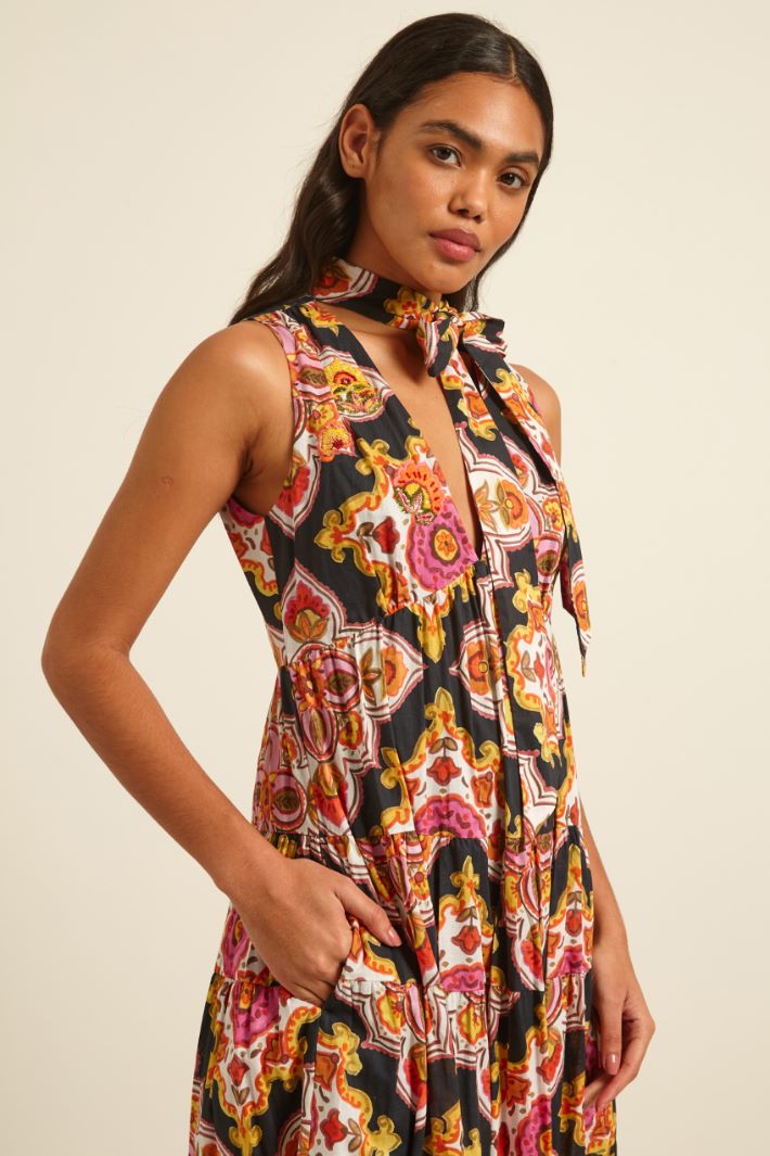 Abito con collo a foulard Fashion Market - 3