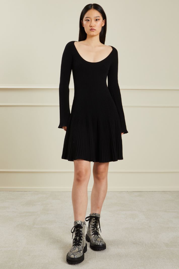 Abito in maglia di viscosa - NERO - Fashion Market - 2