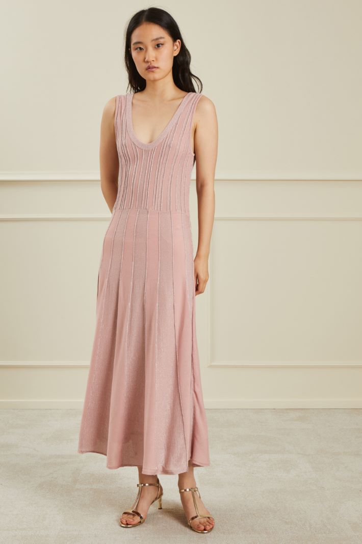 Abito lungo in jersey - ROSA PASTELLO - Fashion Market - 2