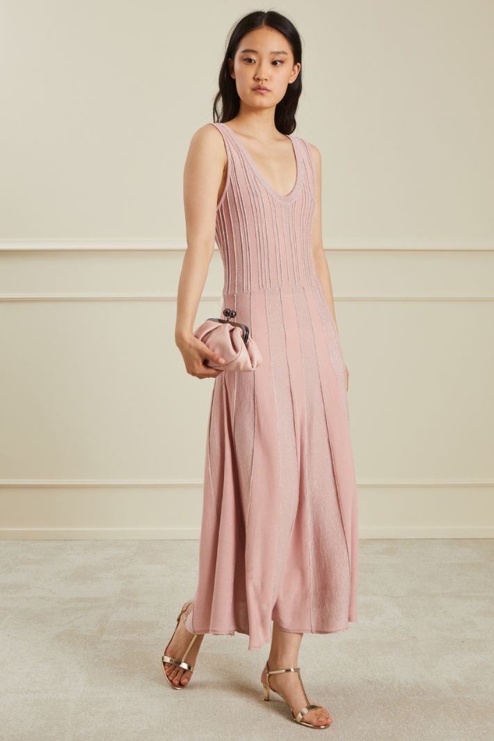 Abito lungo in jersey - ROSA PASTELLO - Fashion Market