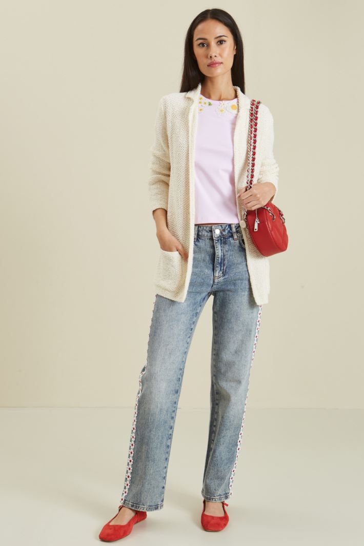 Cardigan a un bottone - LATTE - Fashion Market